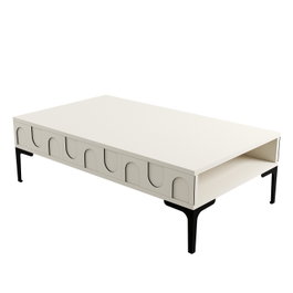 Hanah Home Lyon 32 Mesa de Centro Crema y Negro